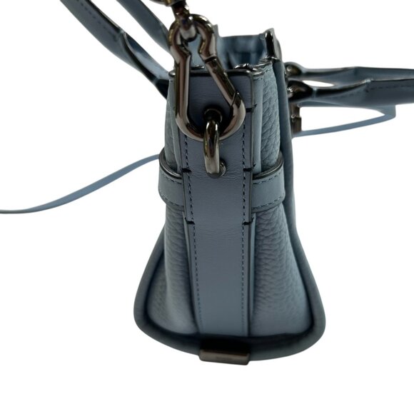 Coach NWOT Swagger Top Handle Crossbody Pebbled Leather Cloud Blue - Picture 14 of 16